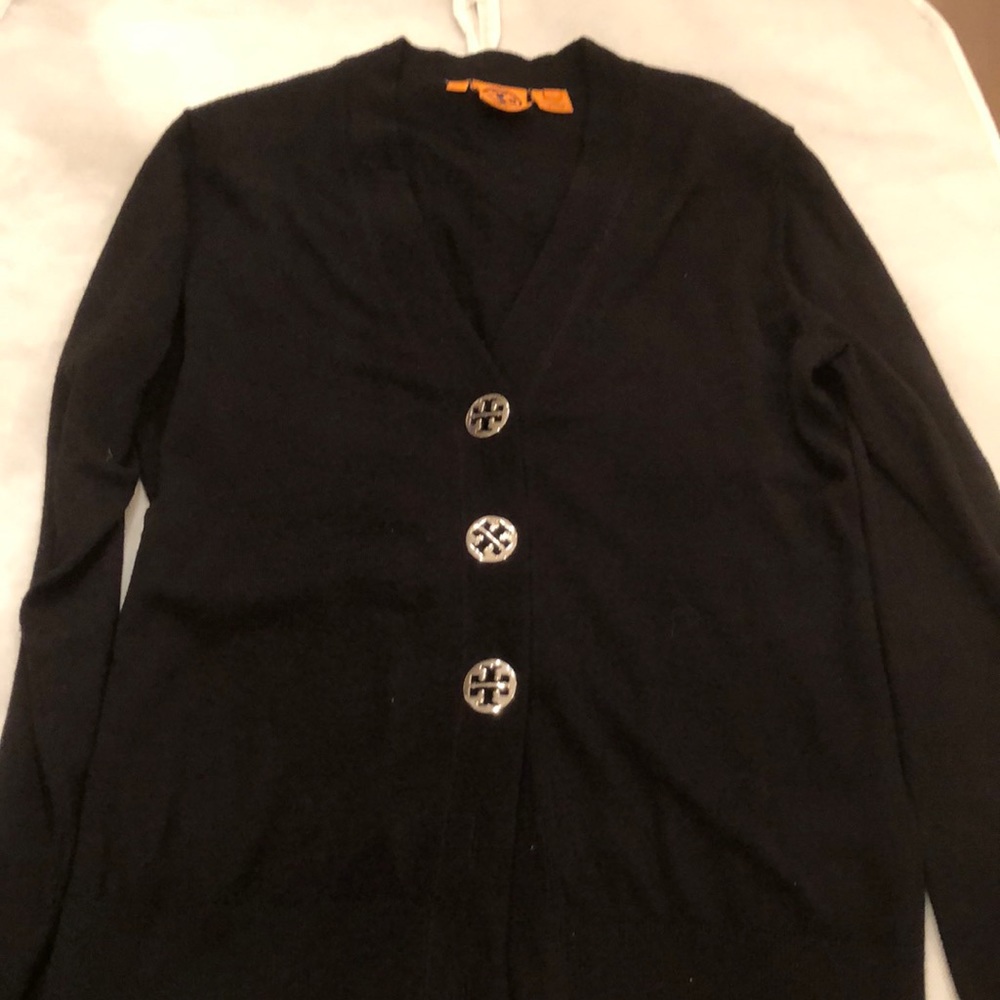 Tory Burch Simone black cardigan